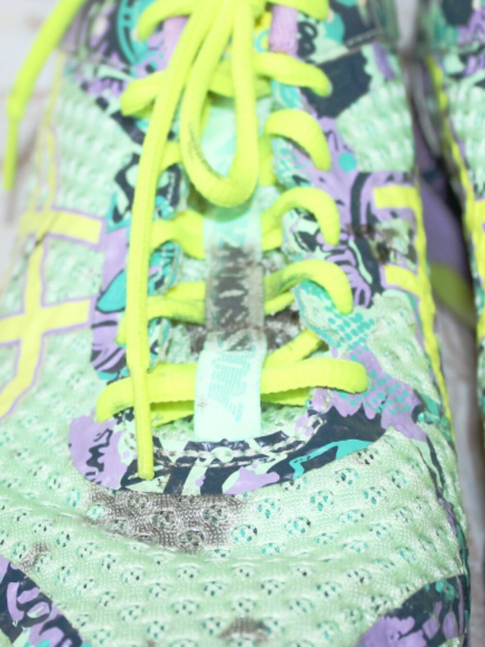 Asics GEL-Nimbus Dynamic Duomax Running Shoes T676N Purple Neon Yellow sz: 9 - Picture 4 of 9